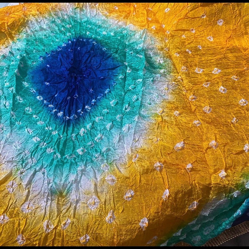 Bandhej dupatta with lace! - Picture 1 of 1
